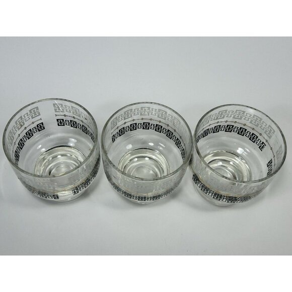 MCM Vtg Libbey Silver Appetizer Condiment Serving Caddy 3 Glass Bowls Lids Spoon - Picture 6 of 7